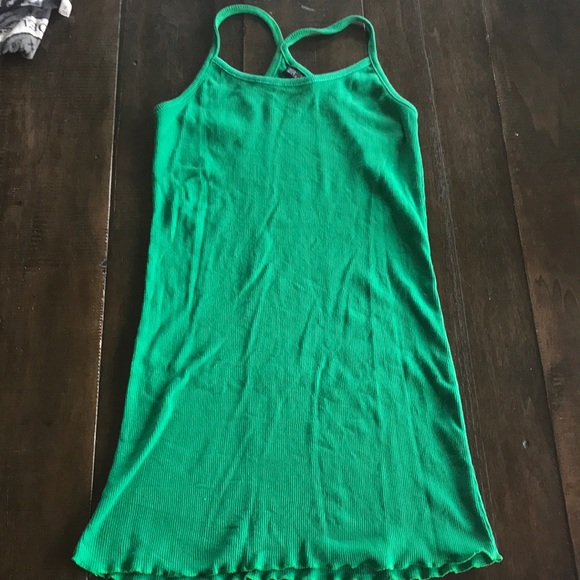 Pulp kitchen green ribbed long tank size S/M - Picture 2 of 6
